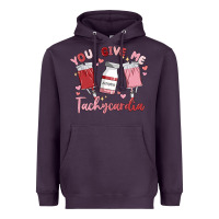 Plum you give me tachycardia Heavyweight Hoodie - MaliasSmallBusiness