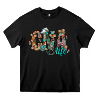 Black cna life Heavy Core Tee - RacoonDesign