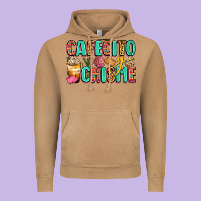 Cafecito Y Chisme Vintage Hoodie Designed By Zillion Design Studio