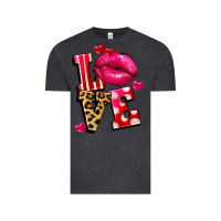 Vintage Black love lips Vintage Tee - FaDigitalArtStudio