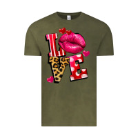 Vintage Olive love lips Vintage Tee - FaDigitalArtStudio