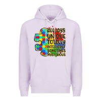 Lilac always unique totally intelligent sometimes myster Premium Hoodie - LillyAllenDesigns