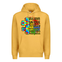 Mustard always unique totally intelligent sometimes myster Premium Hoodie - LillyAllenDesigns