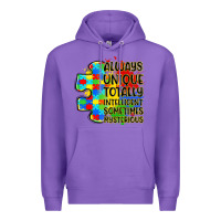 Purple always unique totally intelligent sometimes myster Premium Hoodie - LillyAllenDesigns