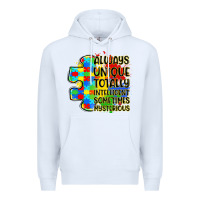 White always unique totally intelligent sometimes myster Premium Hoodie - LillyAllenDesigns