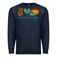 Navy Peace love pumpkins Premium Sweatshirt - NancyCooperArtShop