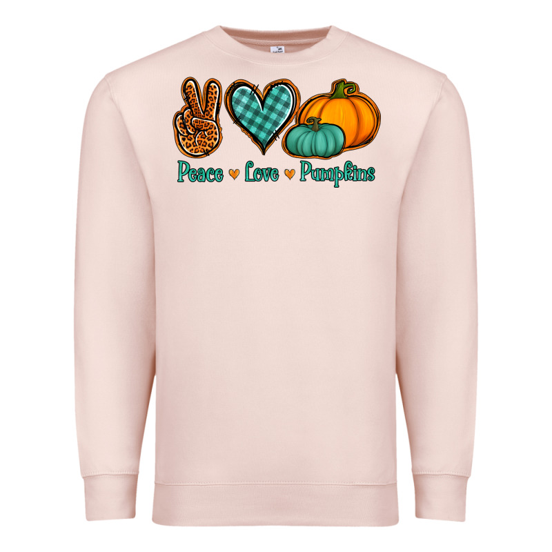 Peace Love Pumpkins Premium Sweatshirt by NancyCooperArtShop | Teevron