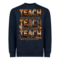 Navy teach compassion teach kindness teach confidence Heavyweight Sweatshirt - Zillion Design Studio