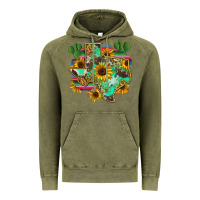 Vintage Olive texas map Vintage Hoodie - Zillion Design Studio