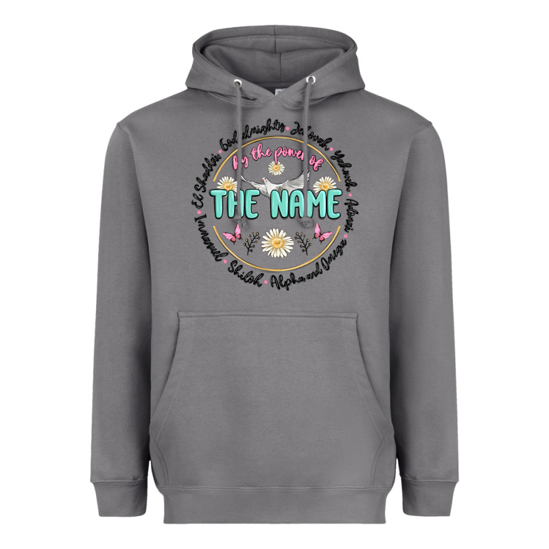 By The Power Of The Name Heavyweight Hoodie by MaliasSmallBusiness | Teevron