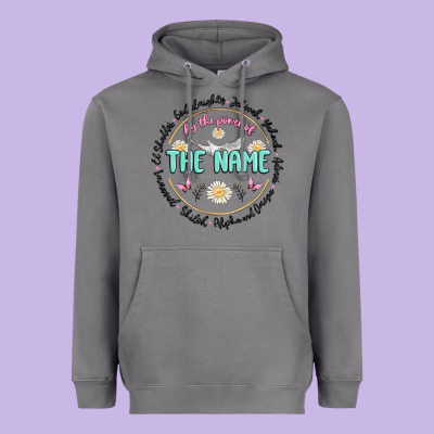 By The Power Of The Name Heavyweight Hoodie Designed By Maliassmallbusiness