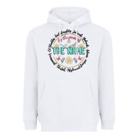White by the power of the name Heavyweight Hoodie - MaliasSmallBusiness