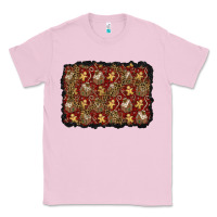 Bubblegum Pink christmas gingerbread man and house background Classic Tee - BundleAndBundleShop