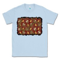 Dusty Blue christmas gingerbread man and house background Classic Tee - BundleAndBundleShop