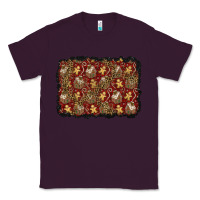 Plum christmas gingerbread man and house background Classic Tee - BundleAndBundleShop