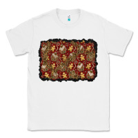 White christmas gingerbread man and house background Classic Tee - BundleAndBundleShop