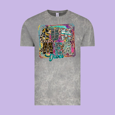 Summer Vibes Vintage Tee Designed By Sublimationcraftshop