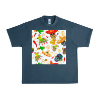 Midnight Navy mexico seamless pattern Urban Heavy Tee - FaDigitalArtStudio