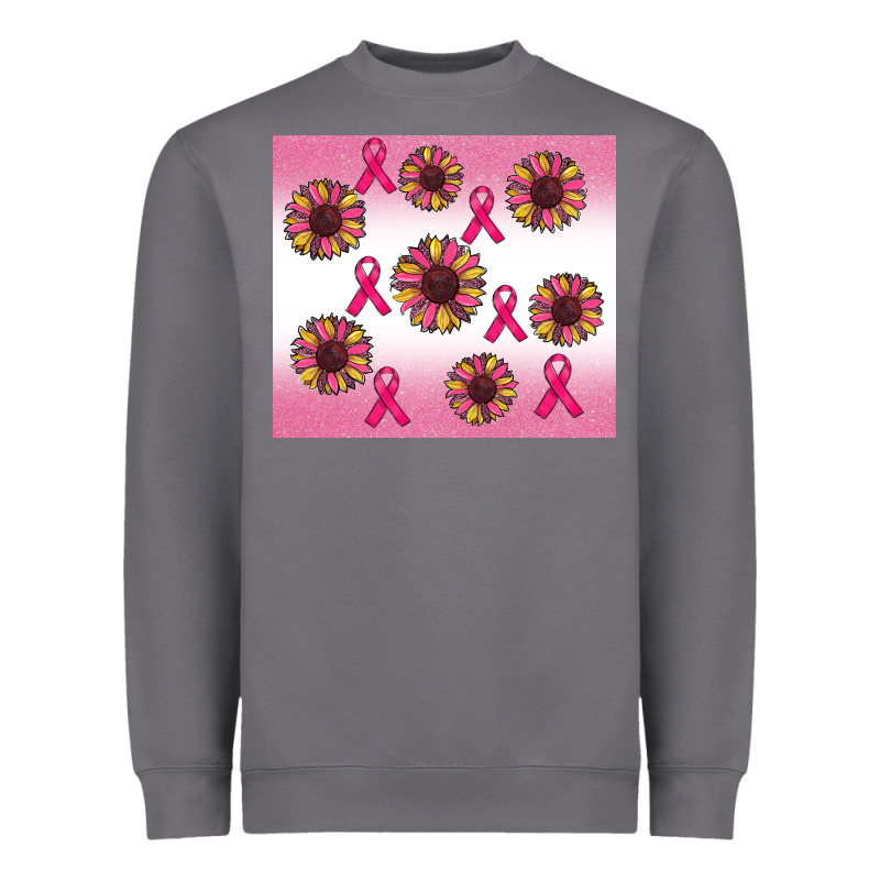 Breast Cancer Awareness Sunflower Heavyweight Sweatshirt by RanaPortraitStore | Teevron