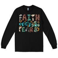 Black faith over fear Long Sleeve Tee - JahusDesignShop