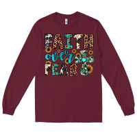 Burgundy faith over fear Long Sleeve Tee - JahusDesignShop