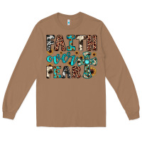 Toasted Coconut faith over fear Long Sleeve Tee - JahusDesignShop