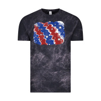 Cloud Black Patriotic tie dye background Vintage Tee - CowGirlArtShop