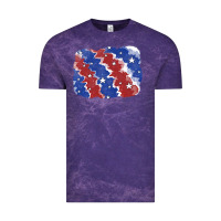 Cloud Purple Patriotic tie dye background Vintage Tee - CowGirlArtShop