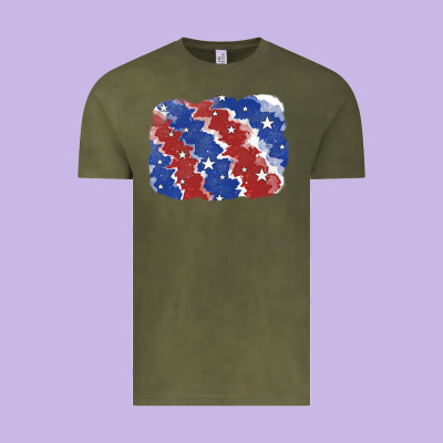 Patriotic Tie Dye Background Vintage Tee Designed By Cowgirlartshop