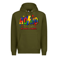 Army Green adhd awareness Premium Hoodie - LillyAllenDesigns