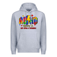 Heather Grey adhd awareness Premium Hoodie - LillyAllenDesigns