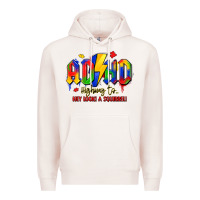 Pale Pink adhd awareness Premium Hoodie - LillyAllenDesigns
