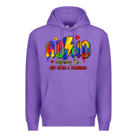 Purple adhd awareness Premium Hoodie - LillyAllenDesigns