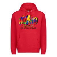 Red adhd awareness Premium Hoodie - LillyAllenDesigns