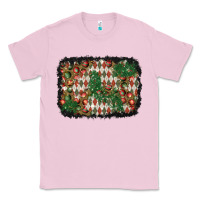 Bubblegum Pink christmas ornament and diamond plaid  background Classic Tee - BundleAndBundleShop