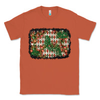 Copper christmas ornament and diamond plaid  background Classic Tee - BundleAndBundleShop
