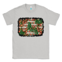 Moon Dust christmas ornament and diamond plaid  background Classic Tee - BundleAndBundleShop