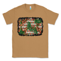 Toasted Coconut christmas ornament and diamond plaid  background Classic Tee - BundleAndBundleShop