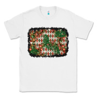 White christmas ornament and diamond plaid  background Classic Tee - BundleAndBundleShop