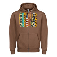 Chestnut western brushstroke Zipper Hoodie - AdoDesignShop