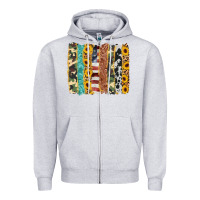 Heather Grey western brushstroke Zipper Hoodie - AdoDesignShop