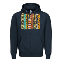 Navy western brushstroke Zipper Hoodie - AdoDesignShop
