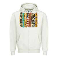 Oatmeal Heather western brushstroke Zipper Hoodie - AdoDesignShop
