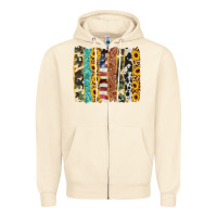 Sandshell western brushstroke Zipper Hoodie - AdoDesignShop