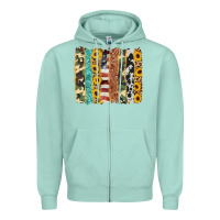 Seafoam western brushstroke Zipper Hoodie - AdoDesignShop