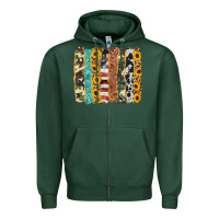 Sports Green western brushstroke Zipper Hoodie - AdoDesignShop