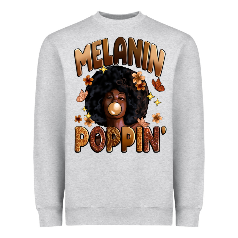 Melanin Poppin Heavyweight Sweatshirt by Zillion Design Studio | Teevron
