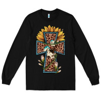 Black leopard cross  sunflower Long Sleeve Tee - JahusDesignShop