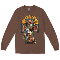 Chestnut leopard cross  sunflower Long Sleeve Tee - JahusDesignShop