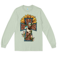 Matcha leopard cross  sunflower Long Sleeve Tee - JahusDesignShop